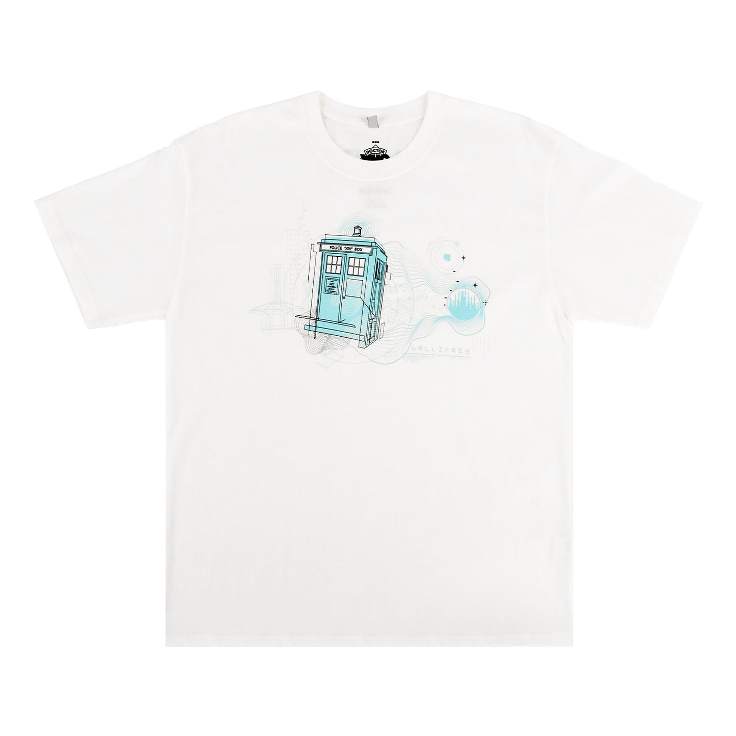Doctor Who White T-shirt(TARDIS)