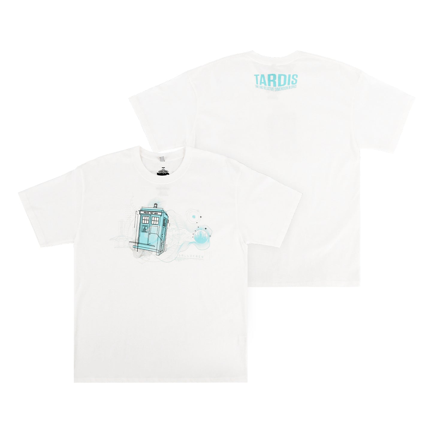 Doctor Who White T-shirt(TARDIS)