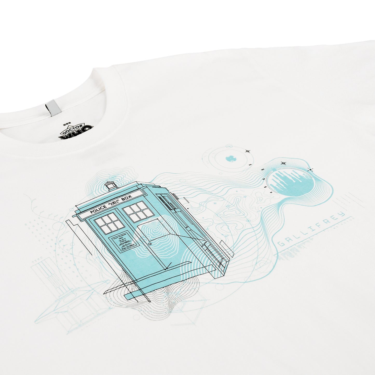 Doctor Who White T-shirt(TARDIS)
