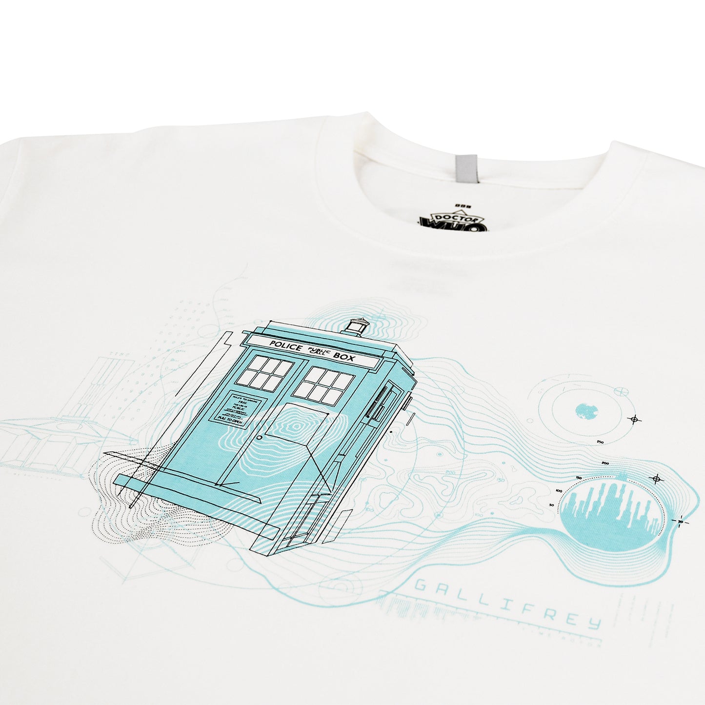 Doctor Who White T-shirt(TARDIS)