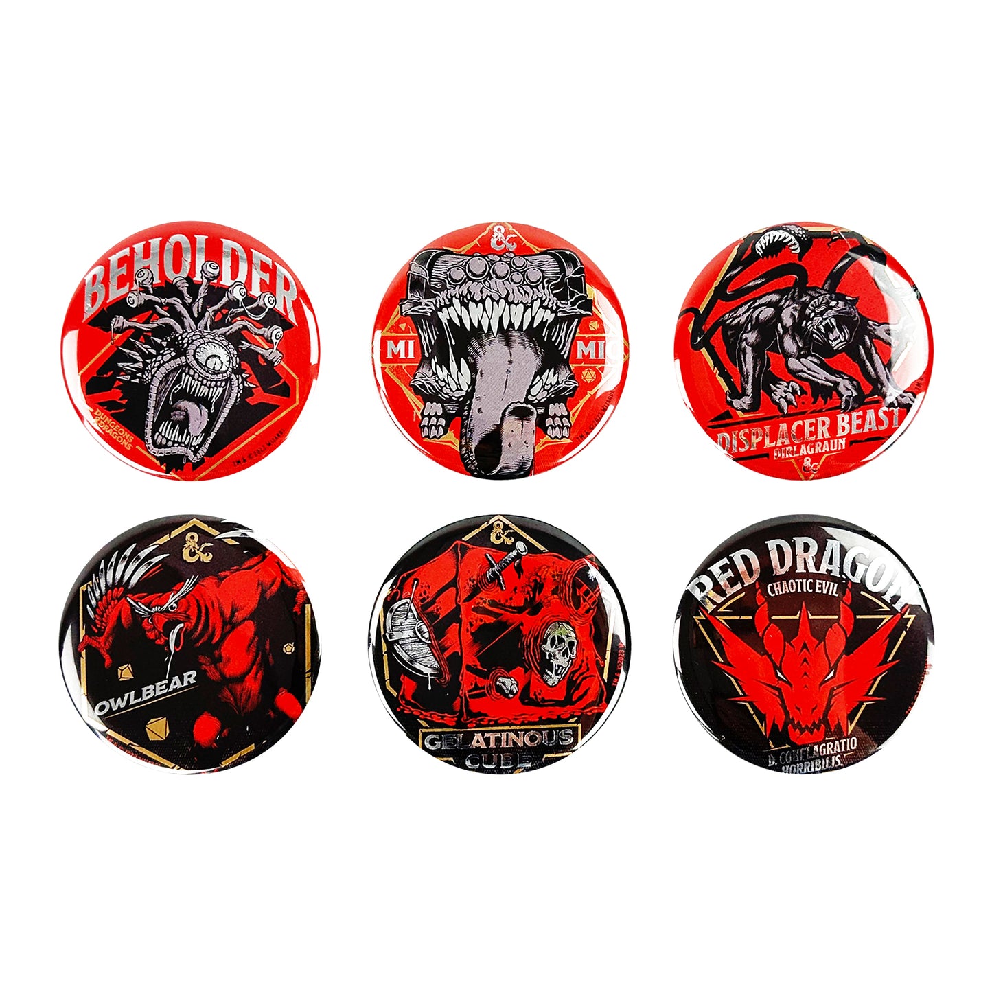 Dungeons & Dragons Badge Set (6pcs)