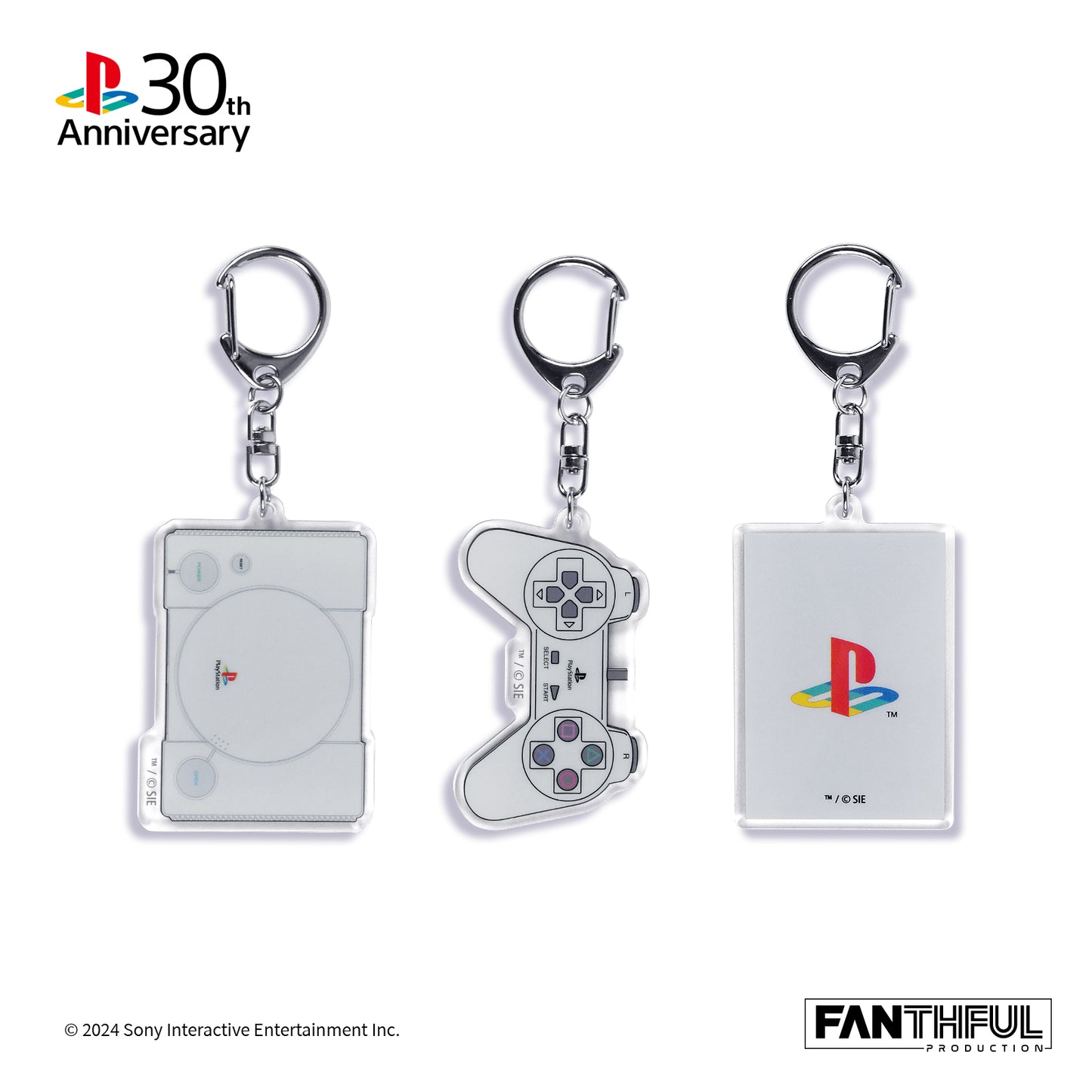 PlayStation 30th Anniversary Acrylic Keychain Set (3pcs)