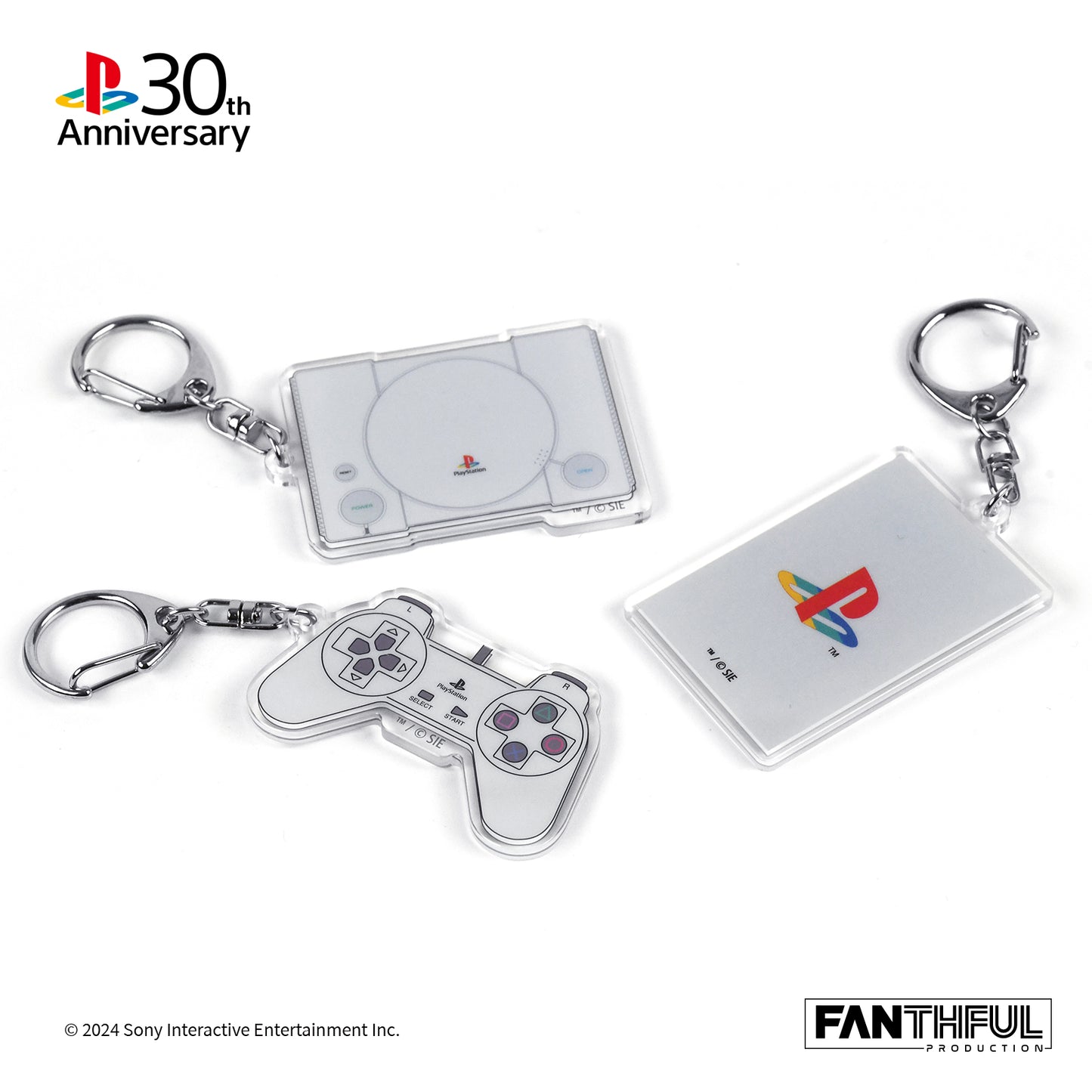 PlayStation 30th Anniversary Acrylic Keychain Set (3pcs)