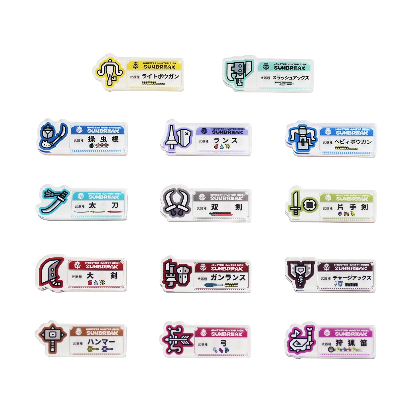 Monster Hunter Rise: Sunbreak Acrylic Badge Collection (Blind Box) 14pcs/Set