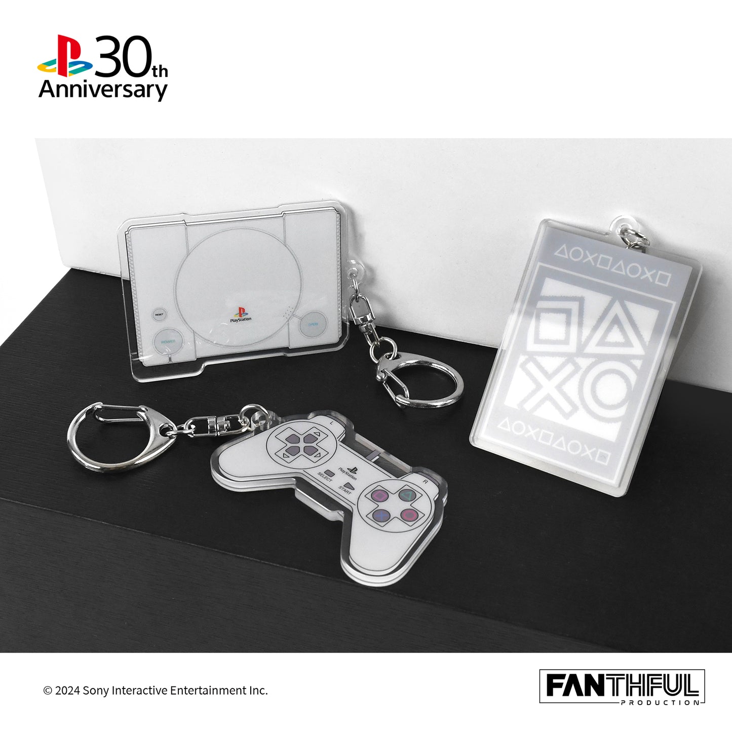 PlayStation 30th Anniversary Acrylic Keychain Set (3pcs)