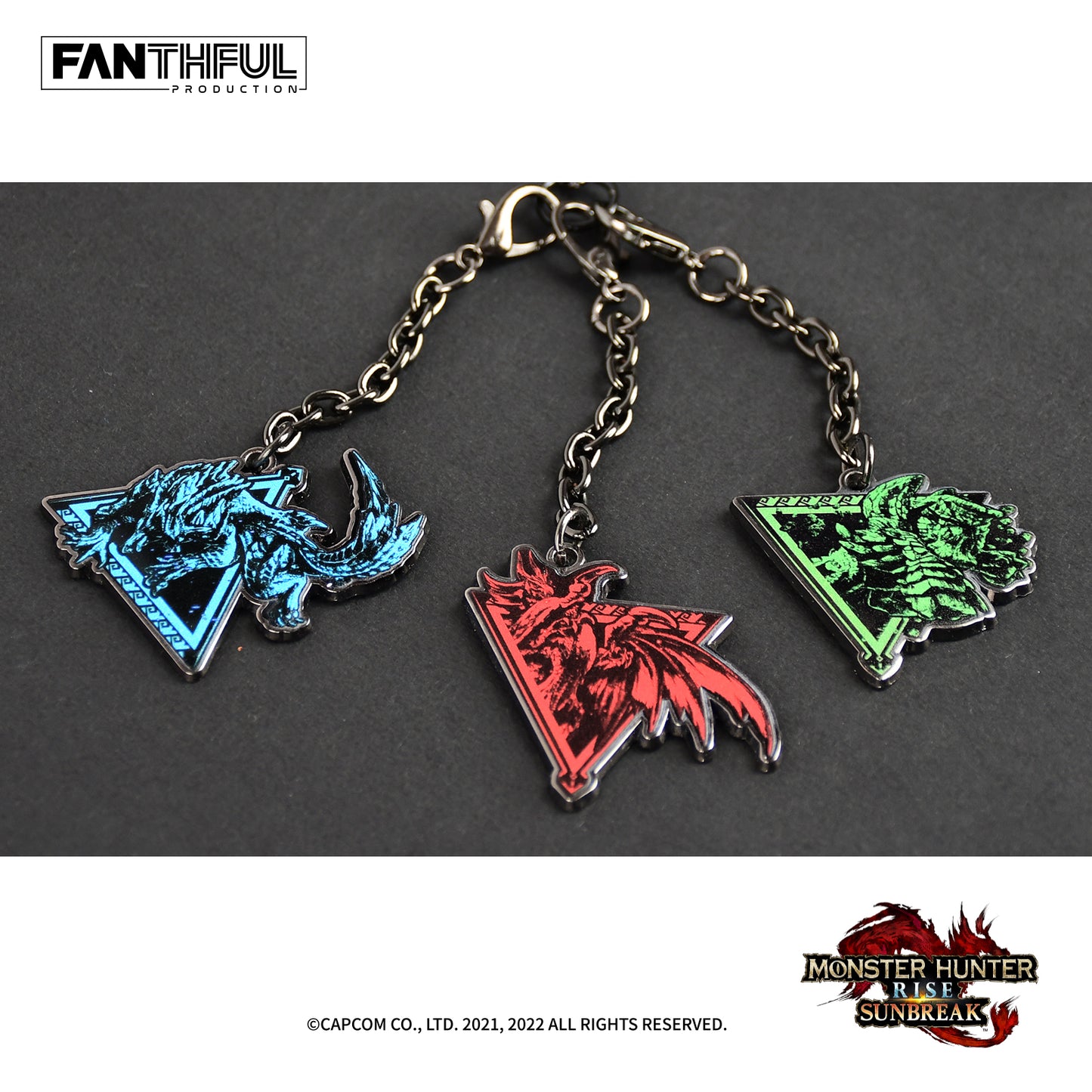 Monster Hunter Rise: Sunbreak Metal Keychain(Monsters)