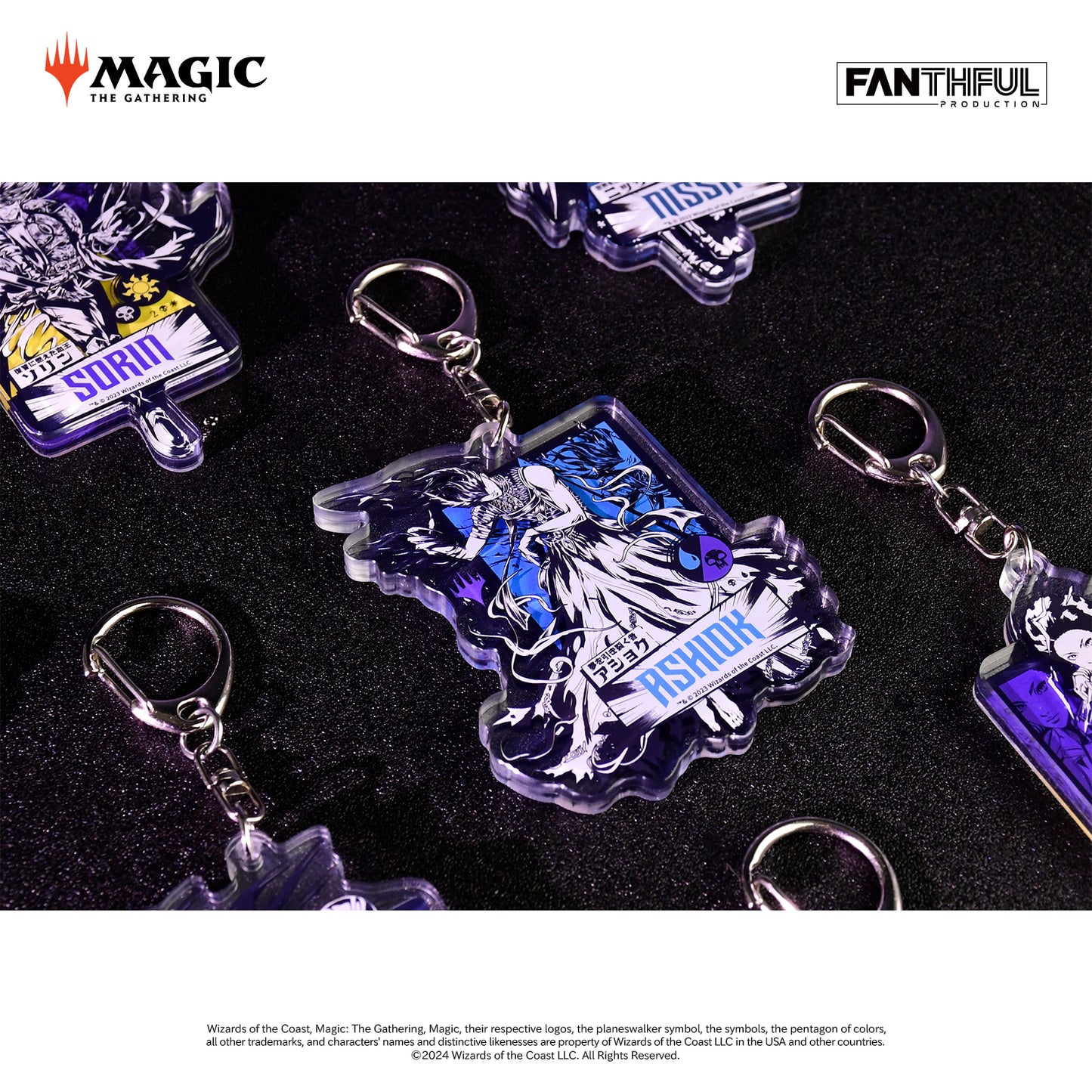 Magic The Gathering Planeswalker Acrylic Keychain(Mystery box) 12pcs/set