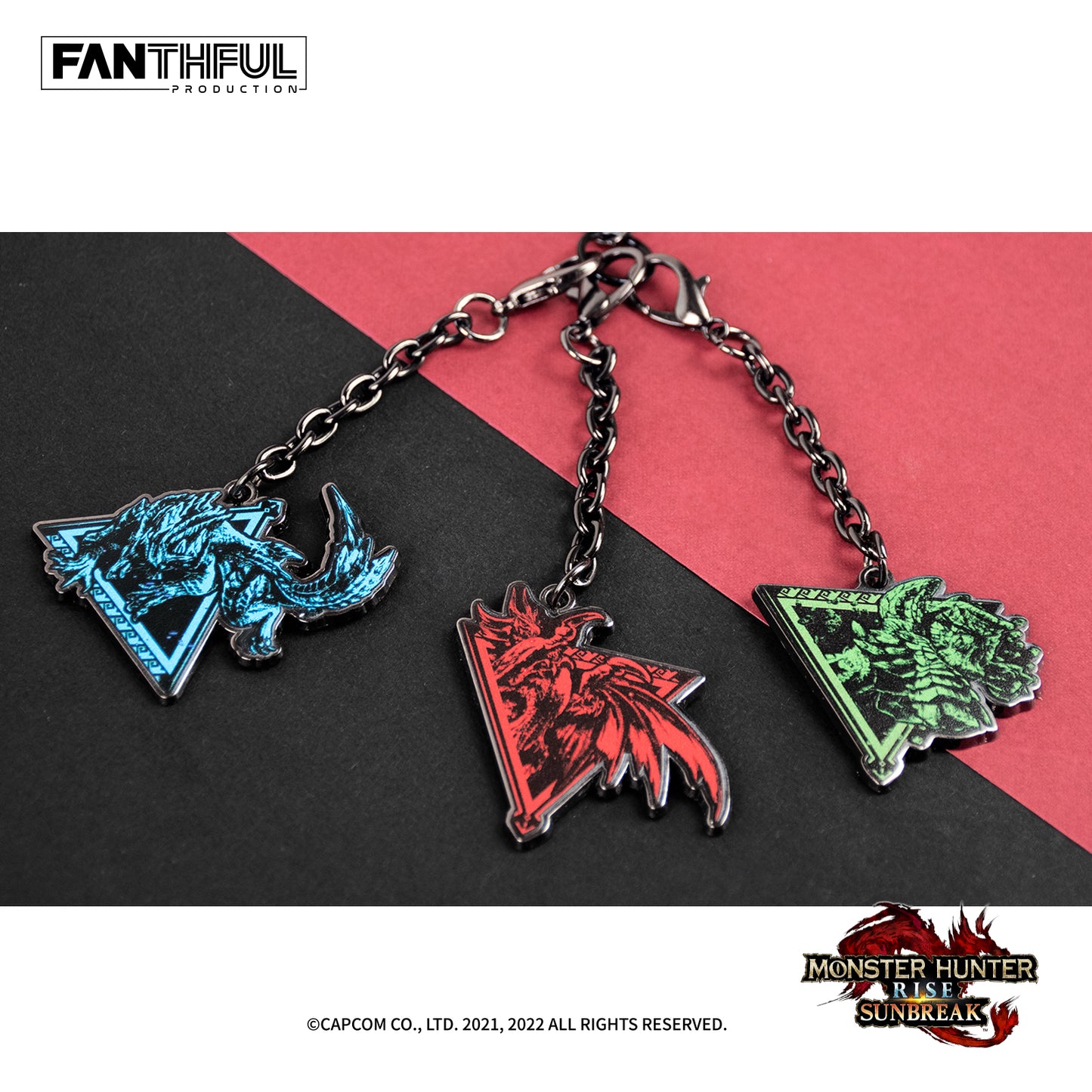 Monster Hunter Rise: Sunbreak Metal Keychain(Monsters)