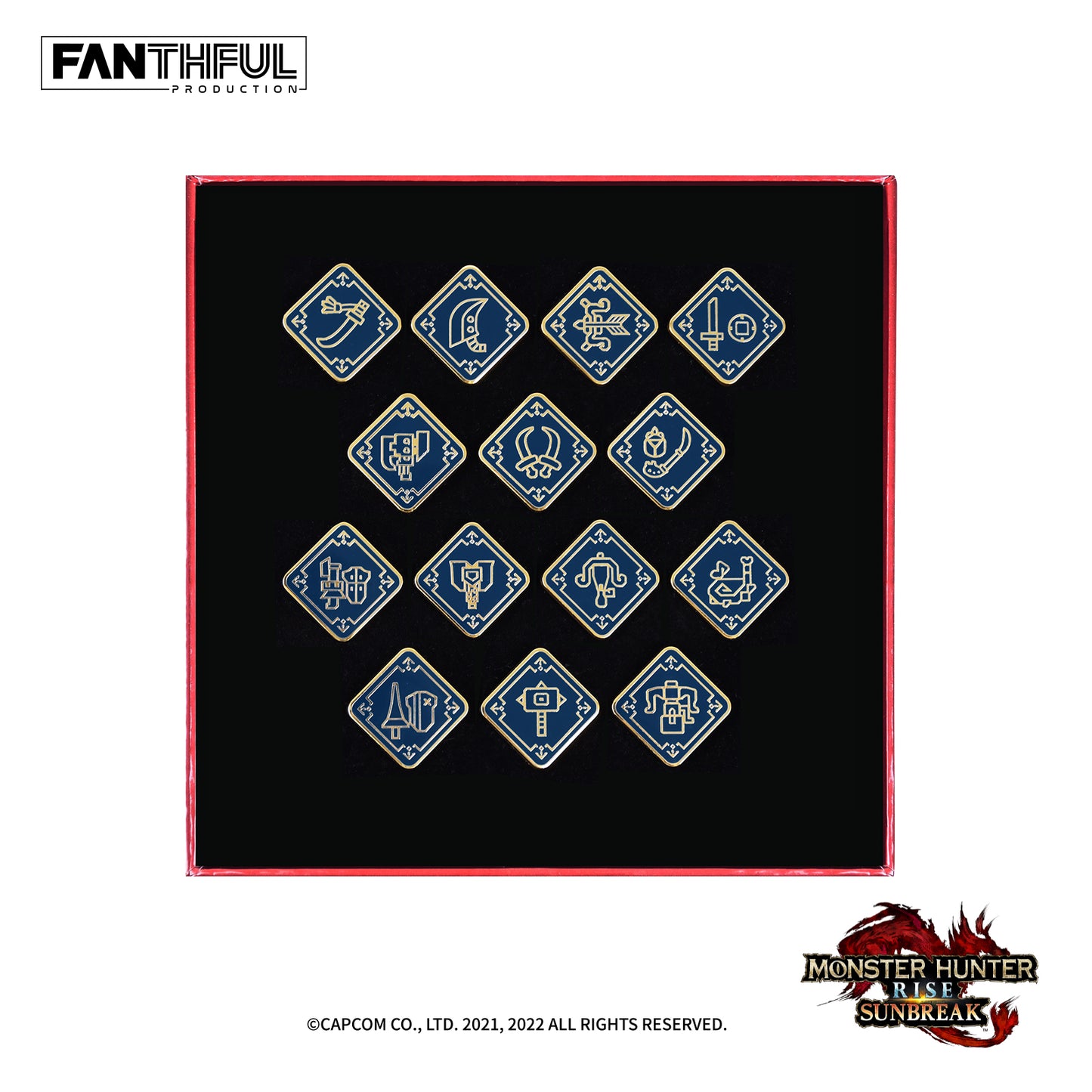 Monster Hunter Rise: Sunbreak Weapon Metal Pin Collection