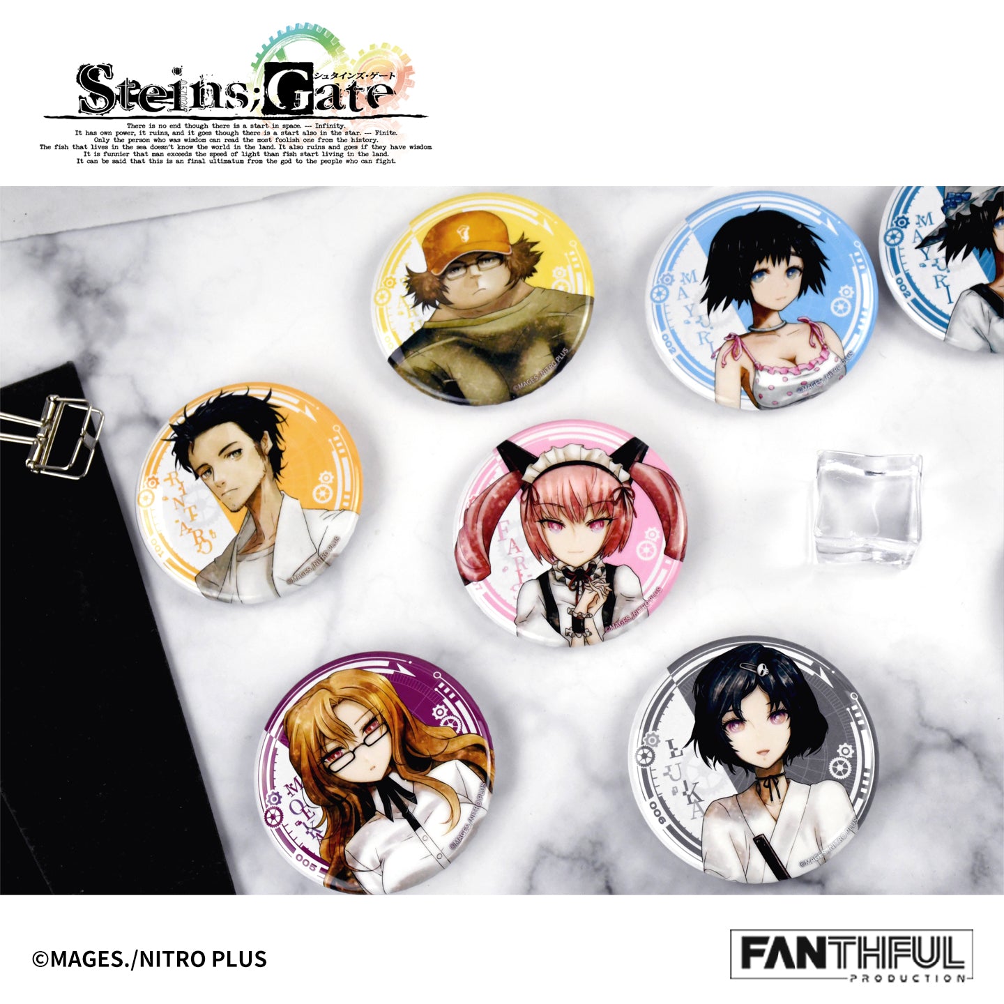 【Pre-Order】STEINS;GATE Tin Badge（blind box/10pcs）