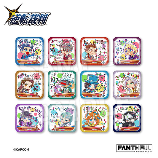 Ace Attorney Tin Badge（blind box）12pcs/set