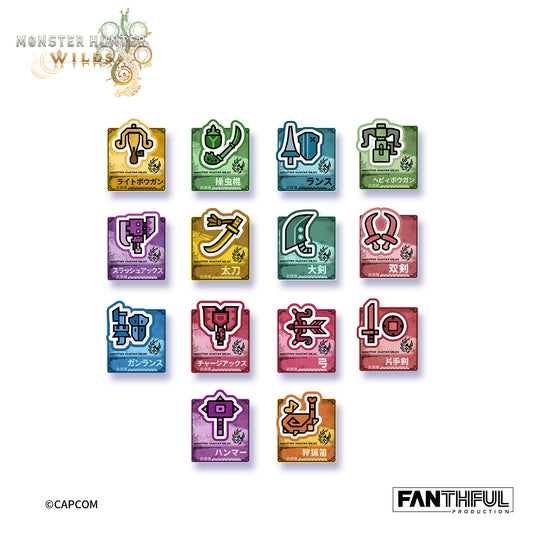 Monster Hunter Wilds Acrylic Badge（blind box）14pcs/set