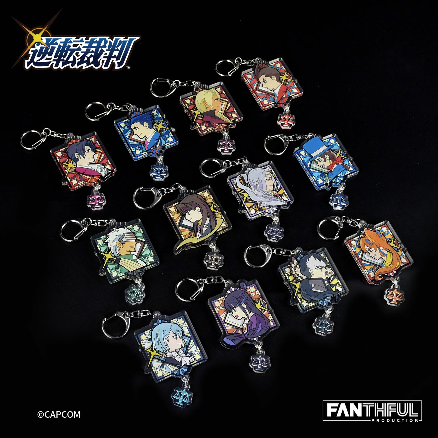 【Pre-Order】Ace Attorney Acrylic keychain（blind box）12pcs/set