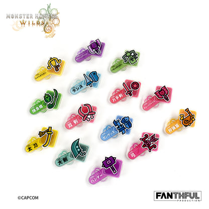 Monster Hunter Wilds Acrylic Clip（blind box）14pcs/set