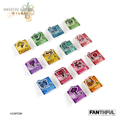 Monster Hunter Wilds Acrylic Badge（blind box）14pcs/set
