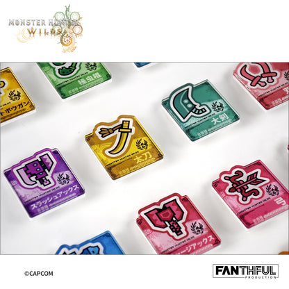 Monster Hunter Wilds Acrylic Badge（blind box）14pcs/set