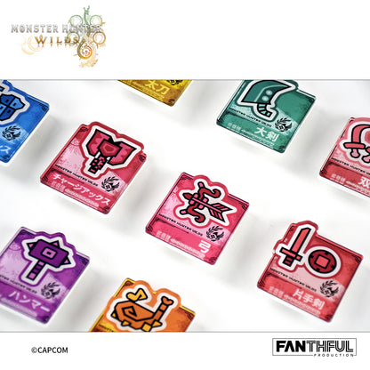 Monster Hunter Wilds Acrylic Badge（blind box）14pcs/set