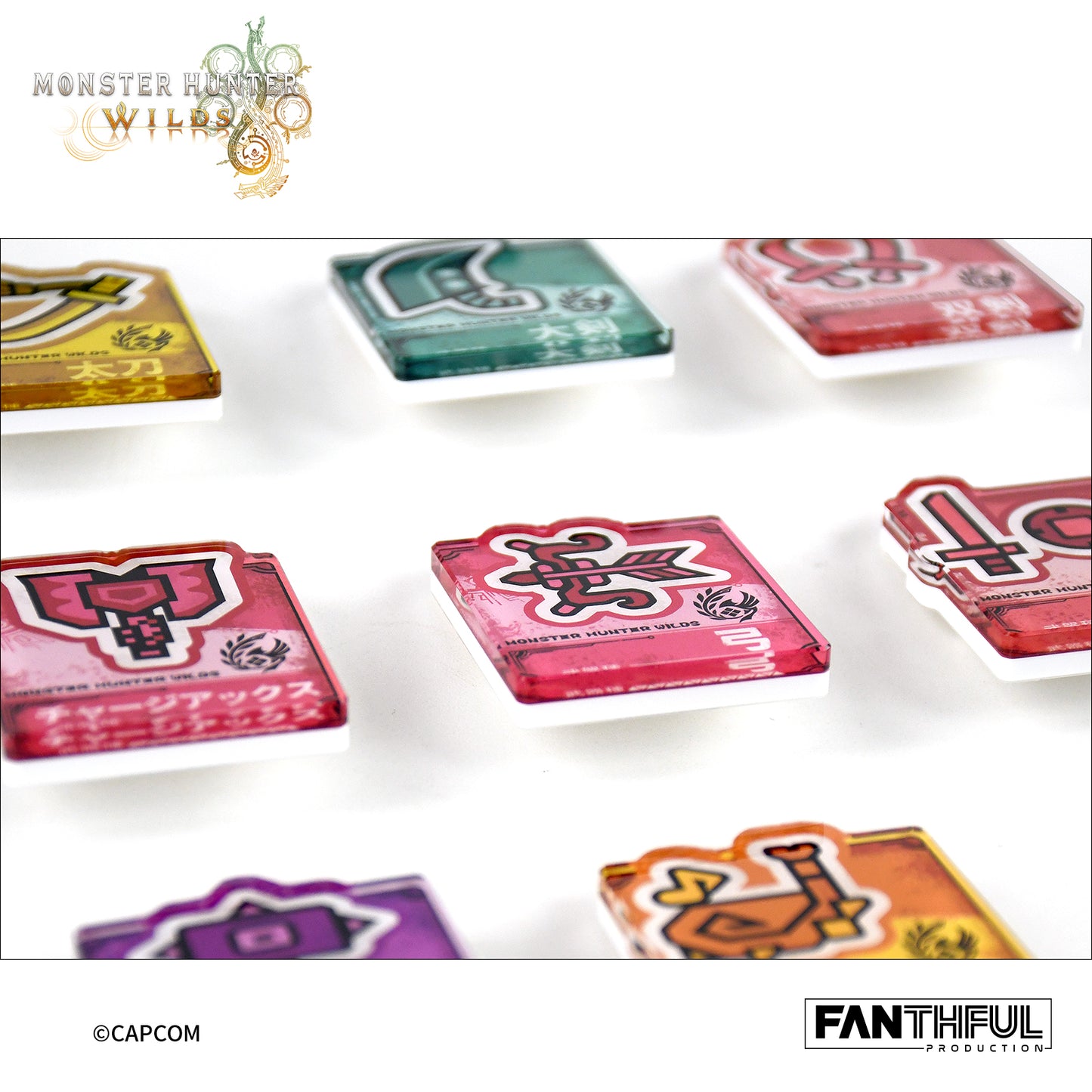 Monster Hunter Wilds Acrylic Badge（blind box）14pcs/set