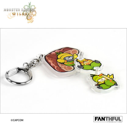 Monster Hunter Wilds Acrylic Keychain（Palico）