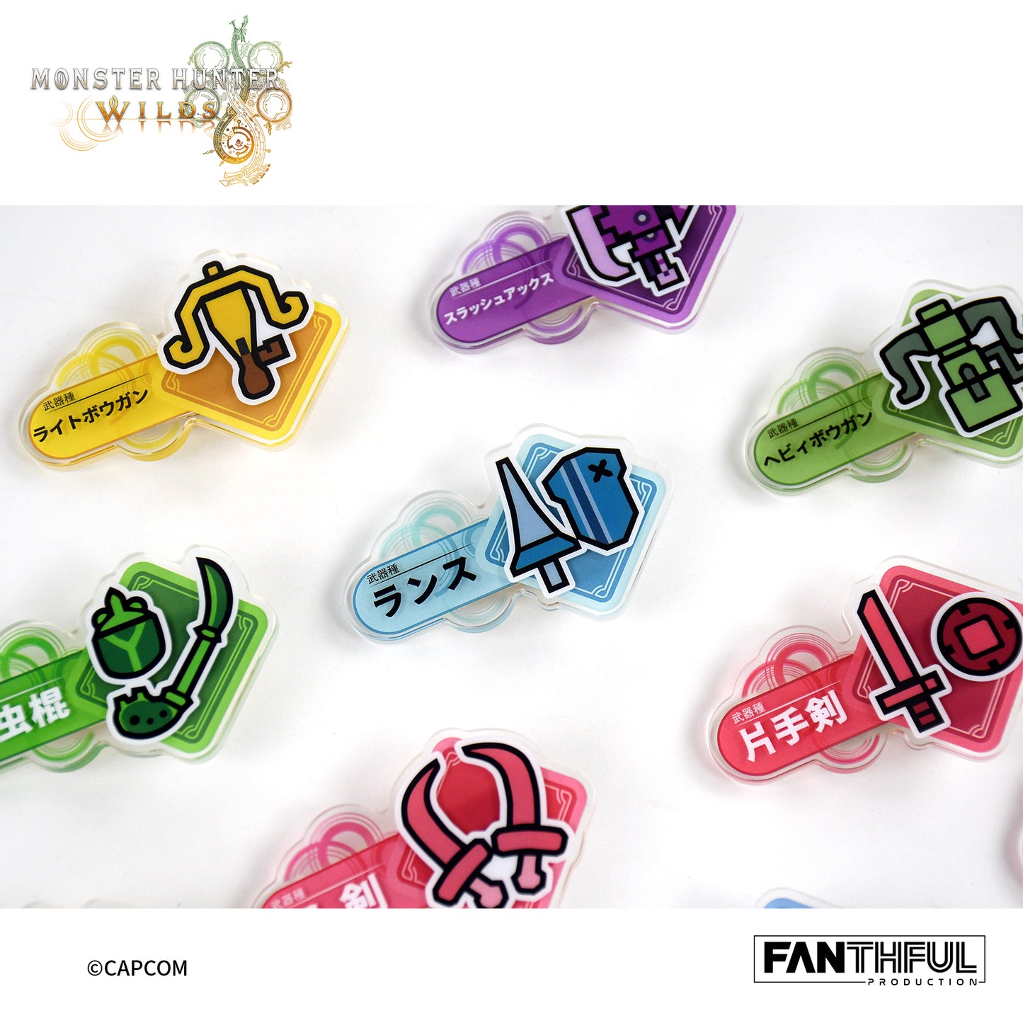 Monster Hunter Wilds Acrylic Clip（blind box）14pcs/set