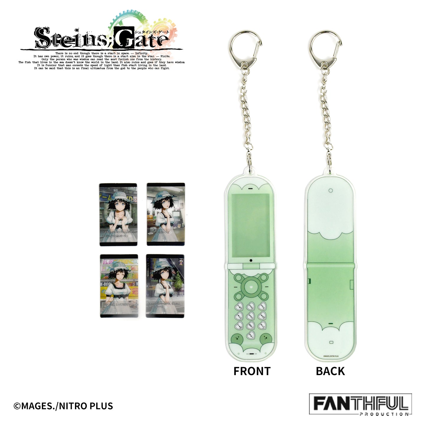 【Pre-Order】STEINS;GATE Cellphone-shaped Acrylic Keychain