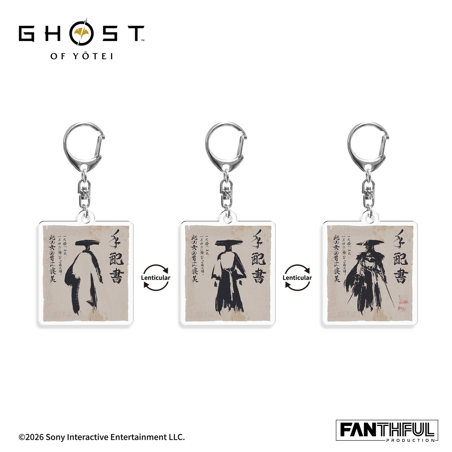 Ghost of Yotei Lenticular Acrylic Keychain